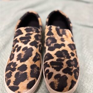 Leopard Print Slip-On Women's Shoes